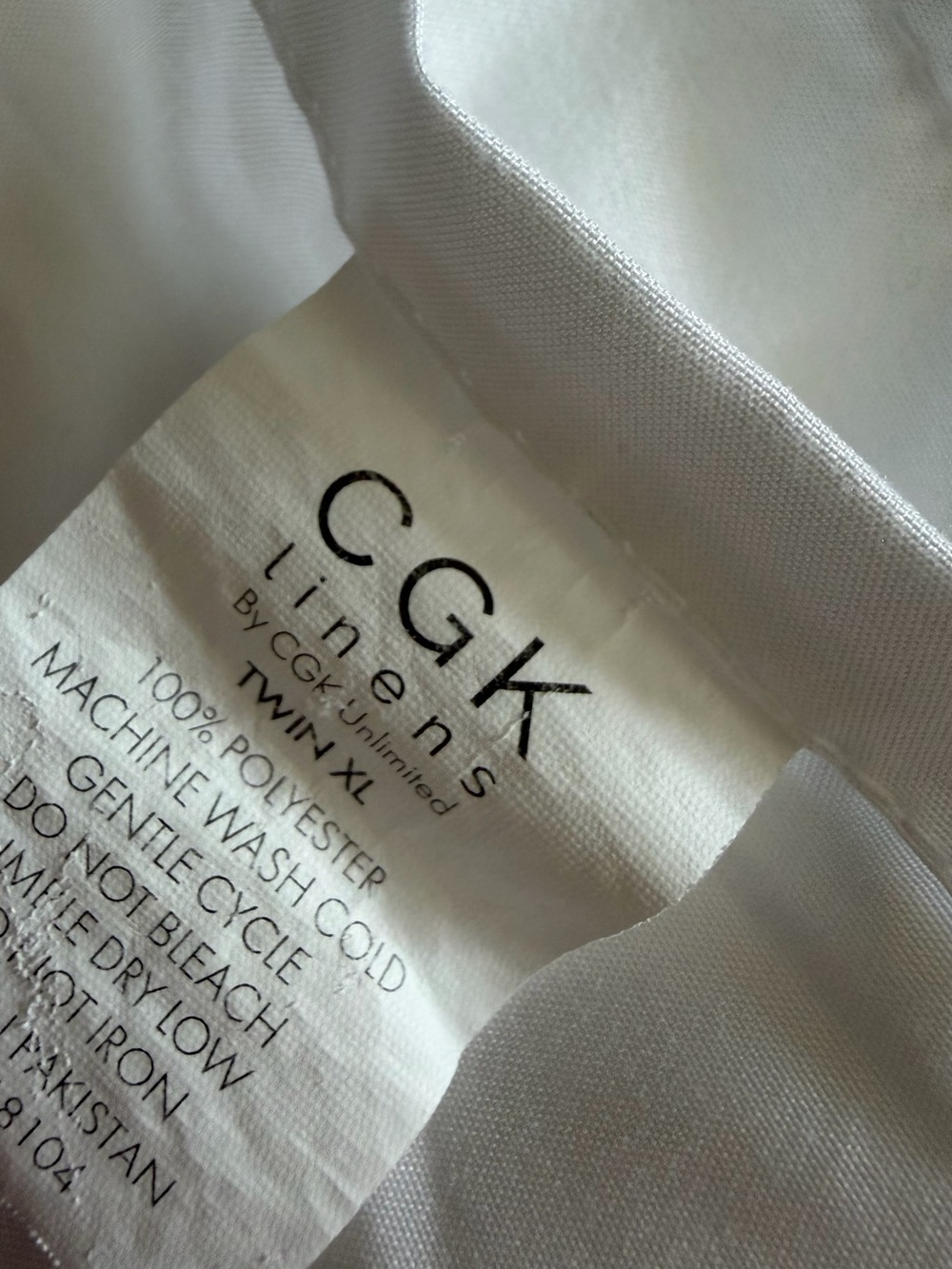 CGK linens white Twin XL flat sheet